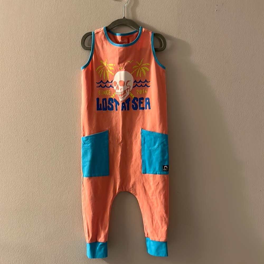 Rags to Raches Lost at Sea Romper, size 5/6